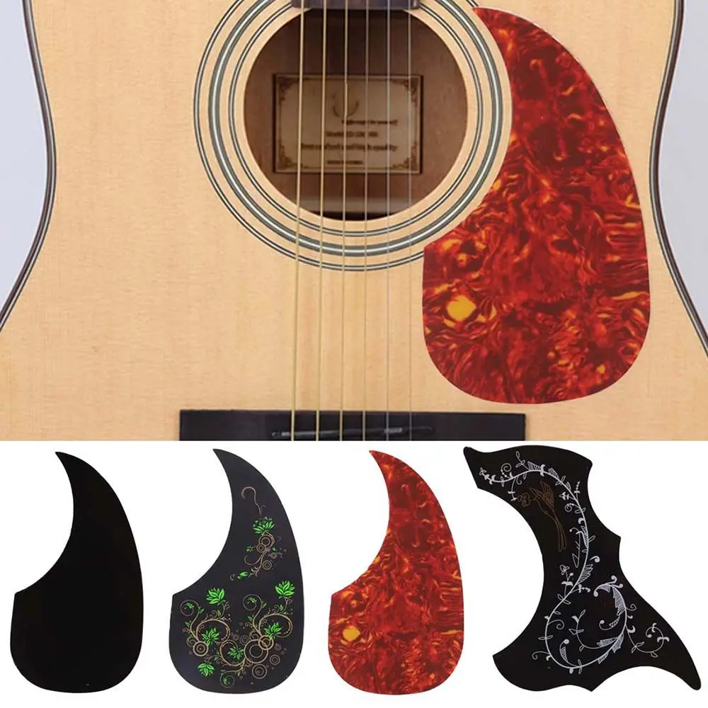 Karštas išpardavimas Nauja kablelio forma Lipni liaudiška akustinė įbrėžimo plokštelė Pick Guard Gitara Pickguard Gitaros dalys ir priedai