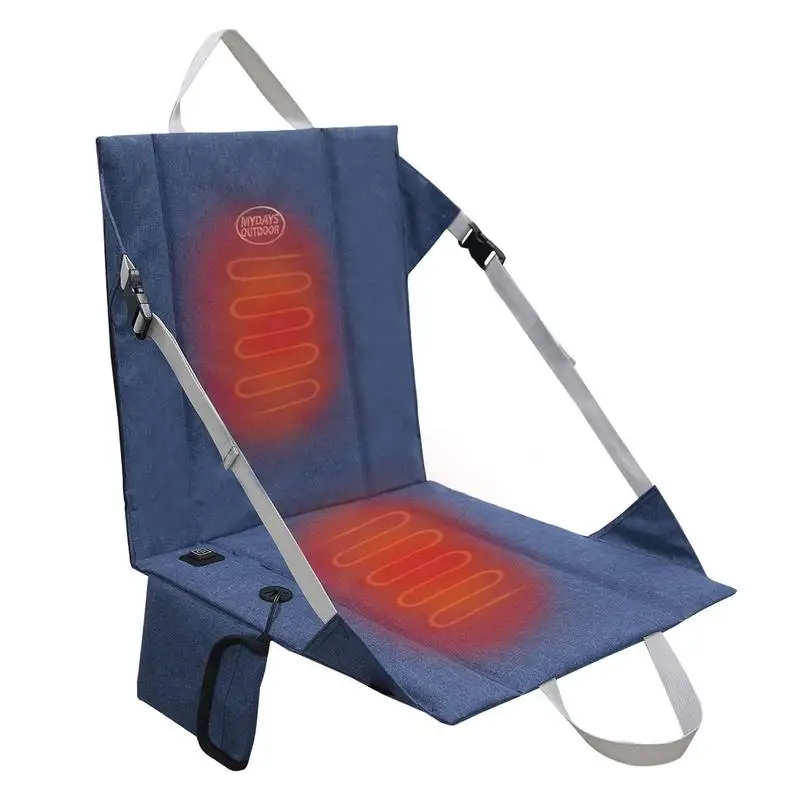 Kempingo kėdės šildymo kilimėlis žieminis sulankstomas elektrinis šiltesnis kilimėlis 3 lygio šildymo reguliuojama šildoma sėdynės pagalvėlė žvejybos piknikui
