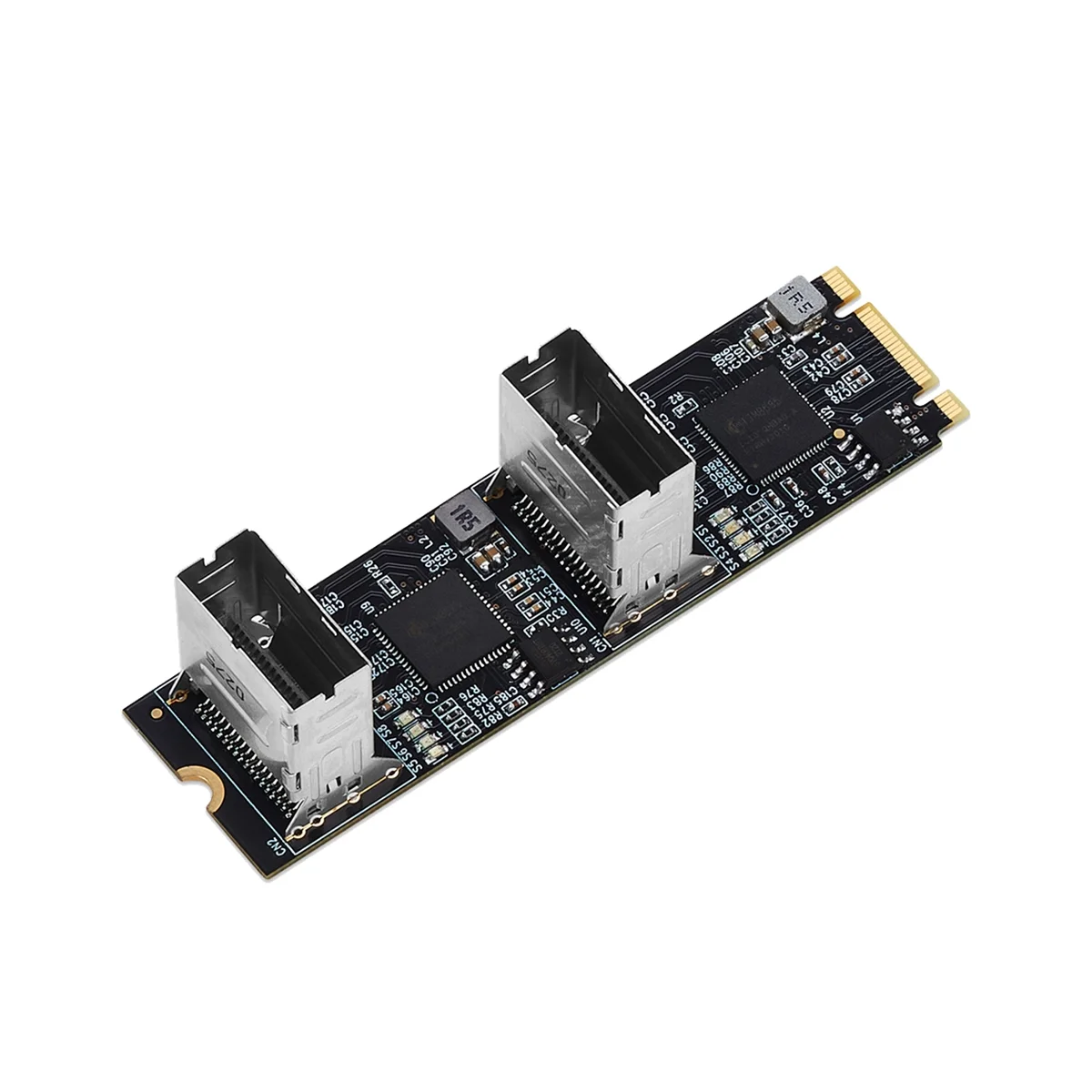 M.2 PCIe3.0 iki 8 prievadų SATA 6G daugiklio valdiklio kortelė B / M raktas NGFF su 2 mini SAS sąsaja Kiekvienas prievadas atvyksta 6Gbps