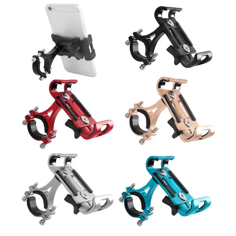 Metalinis motociklo dviračio telefono laikiklis Aliuminio lydinio laikiklis GPS spaustukas Universalus dviračių telefonų stovas, skirtas iPhone 11 12 Pro Max XR XS