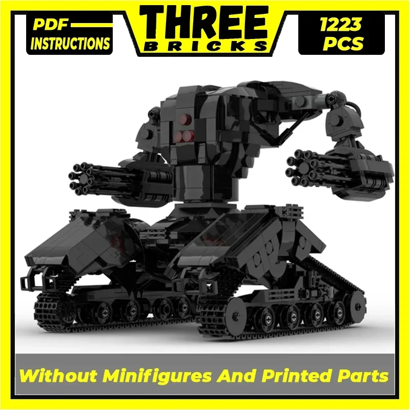 Moc statybinės kaladėlės Karinis modelis Robotas Tankas Hunter Killer X1 Technologijos moduliniai blokai Dovanos Kalėdiniai žaislai 