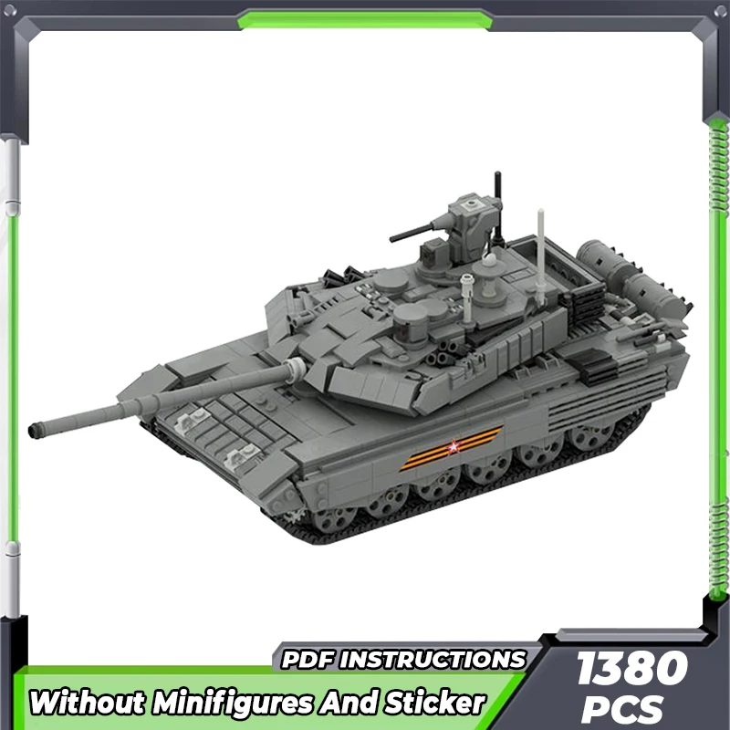 Moc statybinės kaladėlės Karinis modelis T-90 MBT Pagrindinė mūšio tanko technologija Moduliniai blokai Dovanos Žaislai vaikams 