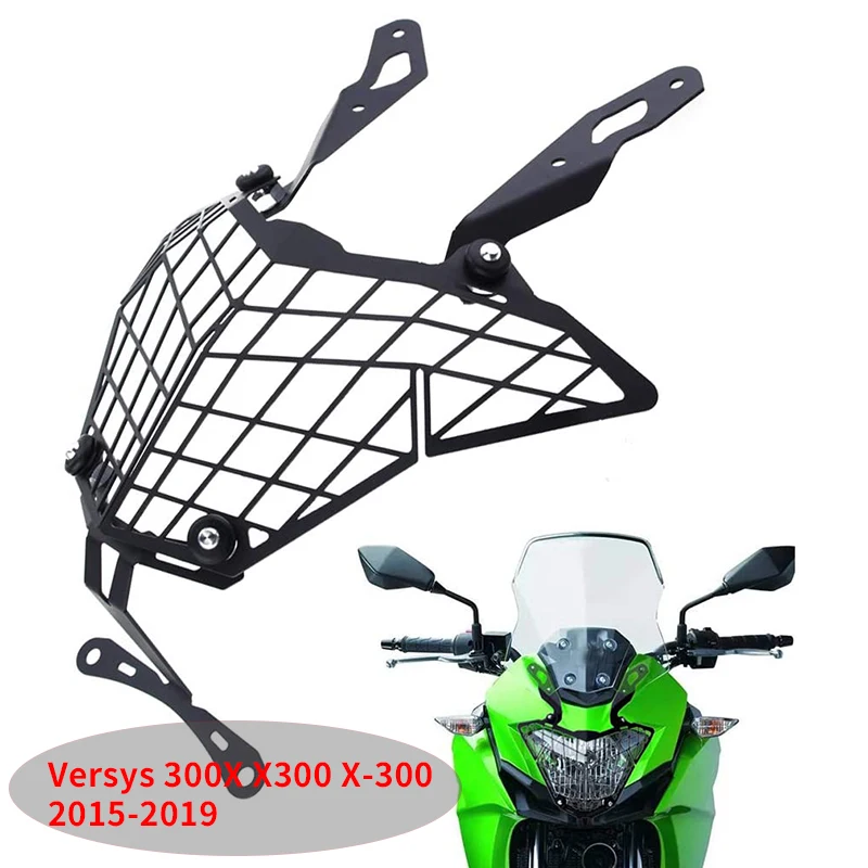 Motociklo priekinių žibintų apsaugos dangtelio tinklelio grotelių apsauga, skirta Kawasaki Versys 300X X300 X-300 2015-2019