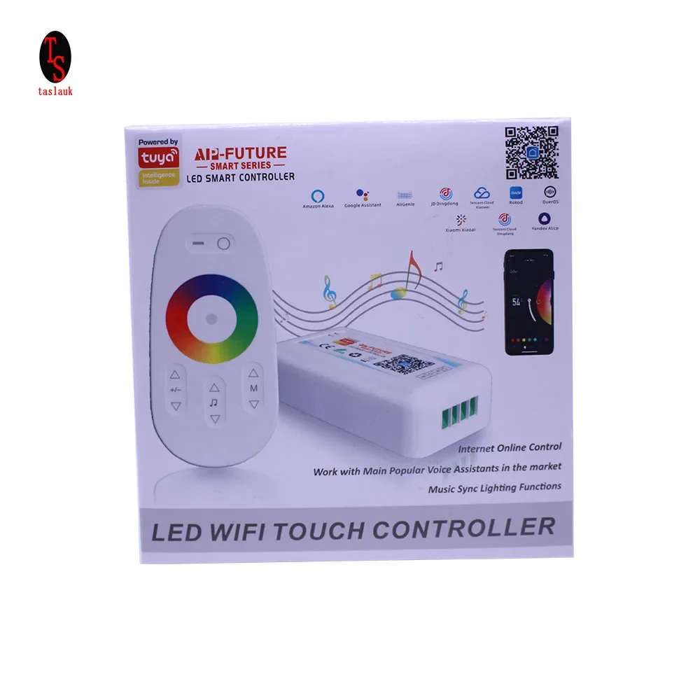 Music Tuya WIFI valdiklis RGBCCT spalvų temperatūrai 5050 2835 DC12-24V CCT LED juostos šviesos lempa