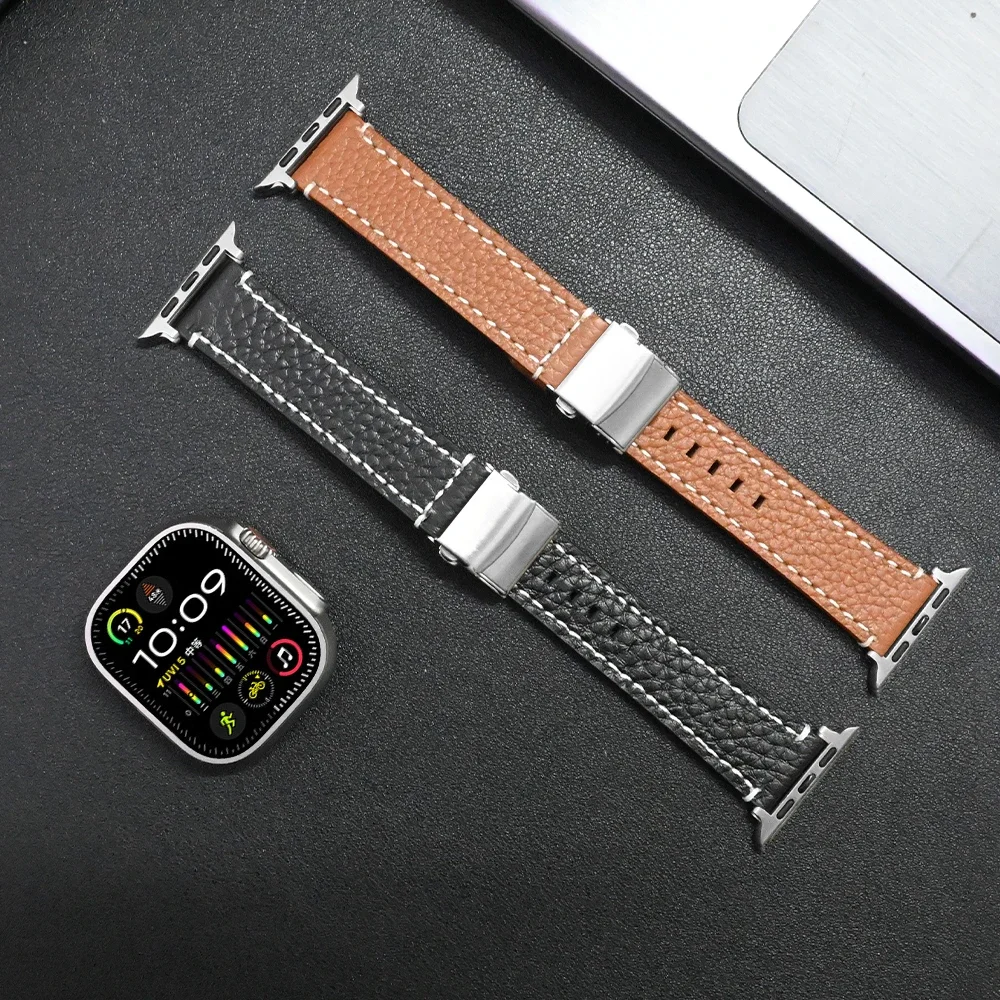 Natūralios odos apyrankė, skirta Apple Watch Ultra 2 49mm dirželis Iwatch Series 9 8 7 6 5 SE 4 3 2 38mm 45mm 44mm 42mm Correa band