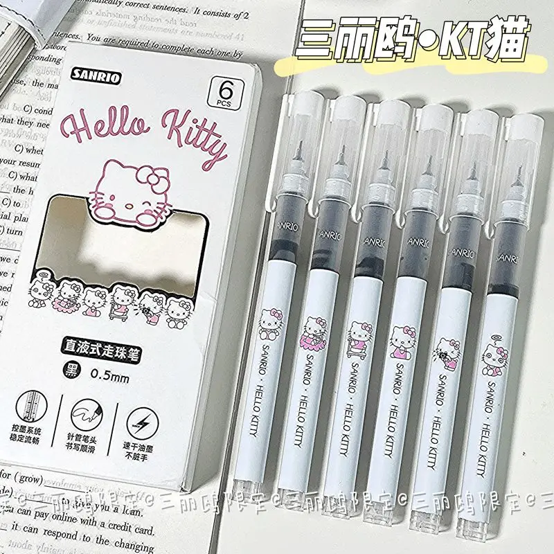 Naujasis Cinnamoroll Kuromi Hello Kitty Sanrio Kawaii Anime 0.5 Plunksnakočio mielas animacinis filmas Bandomasis rašiklis Mielos kūrybinės dovanos Mergaičių žaislai