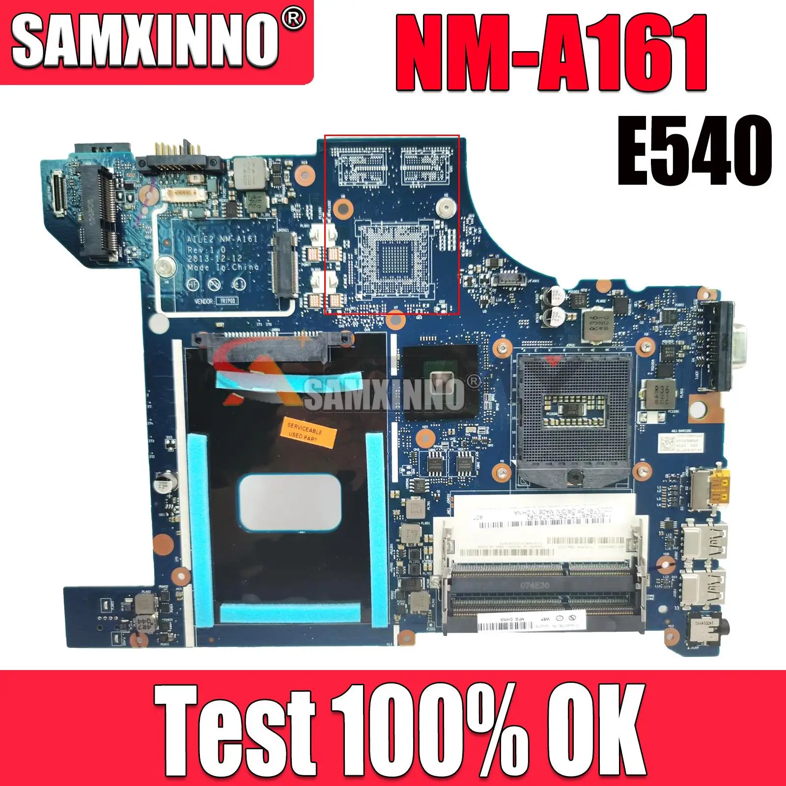 NM-A161 skirta Lenovo ThinkPad E540 Nešiojamojo kompiuterio pagrindinė plokštė GPU GT740 GT840M 2GB DDR3 RAM Pagrindinė plokštė 100% išbandytas darbas