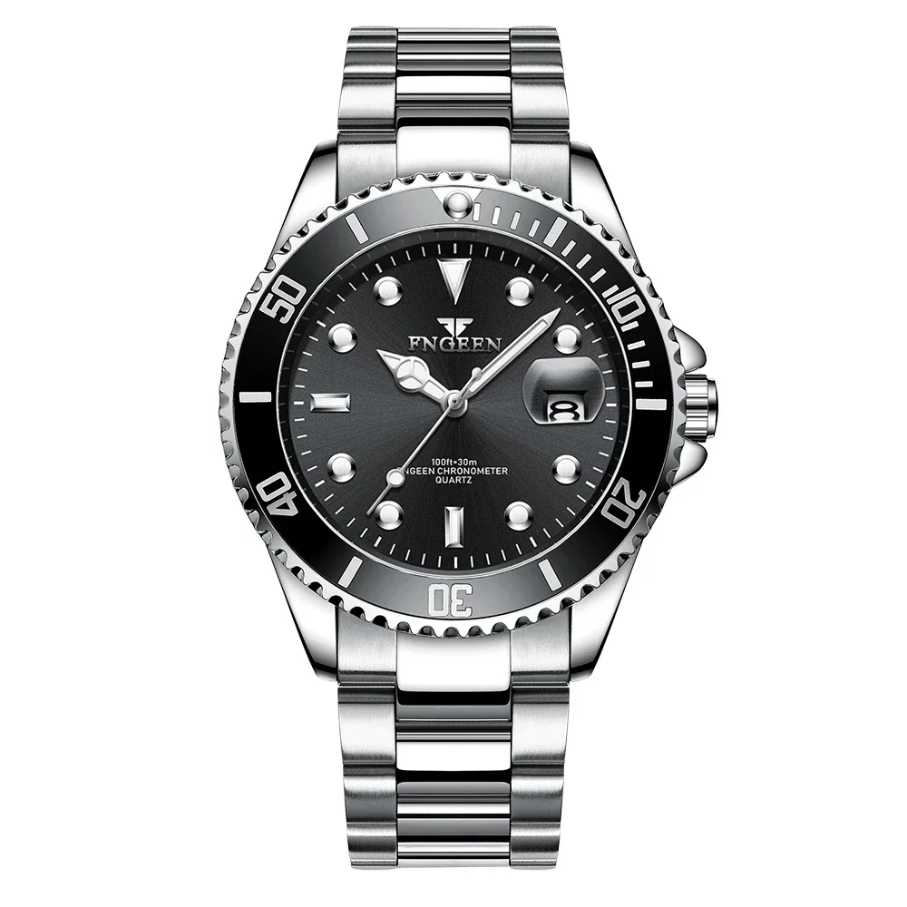 Padidinkite kalendorių Madingi vyriški laikrodžiai Populiariausio prekės ženklo prabangūs kvarciniai vyrai klasikinio stiliaus šviečiantis vandeniui atsparus verslo rankinis laikrodis