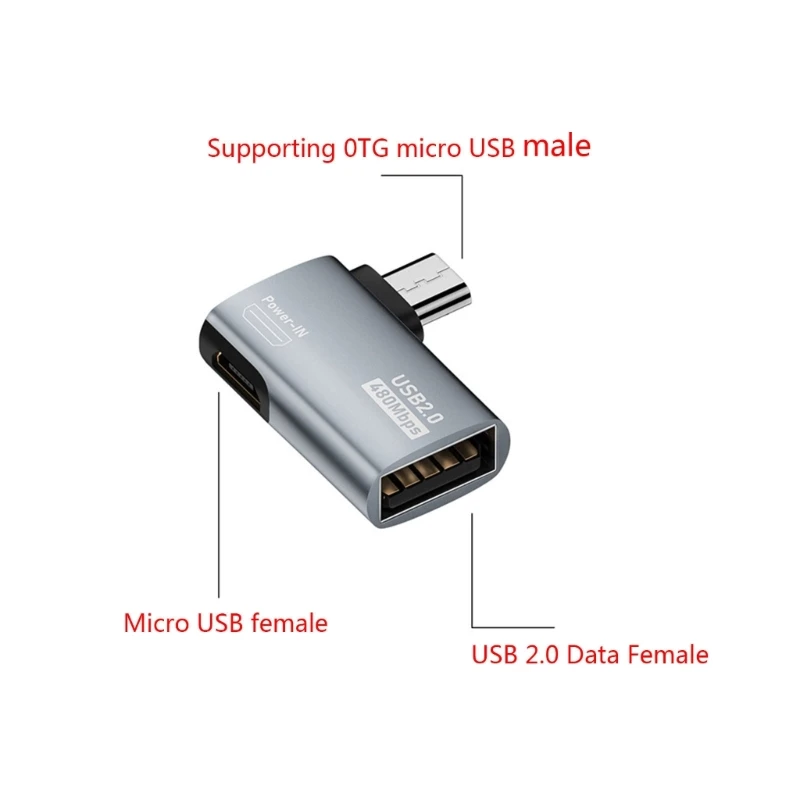 Patogus mikro USB vyriškas į USB moteriškas OTG adapteris Perkelkite filmus, muziką