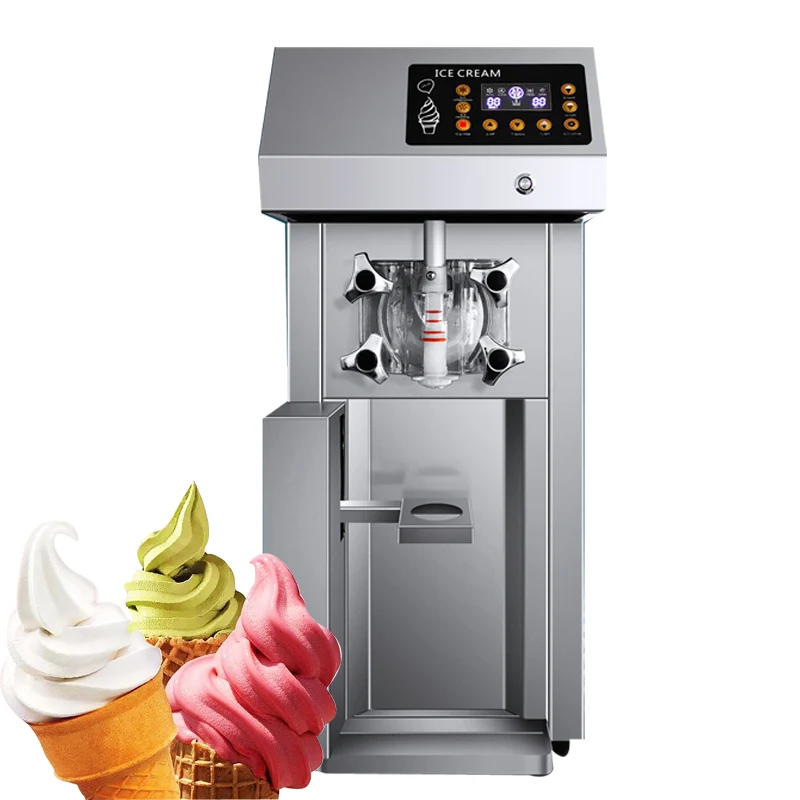 PBOBP minkštų ledų mašina Komercinė visiškai automatinė nerūdijančio plieno 220V / 110V vertikali šaldymo įranga
