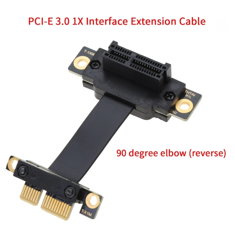 PCI-E 3.0 1X į 1X 90Degree prailginimo kabelis vaizdo plokštei Garso plokštė Belaidis tinklas Masyvo plokštės plokštės linija 0.5cm