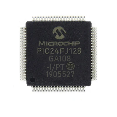 PIC24FJ128GA108-I/PT QFP80 Nauja ir originali sandėlyje Elektroninių komponentų integrinis grandynas IC PIC24FJ128GA108-I/PT