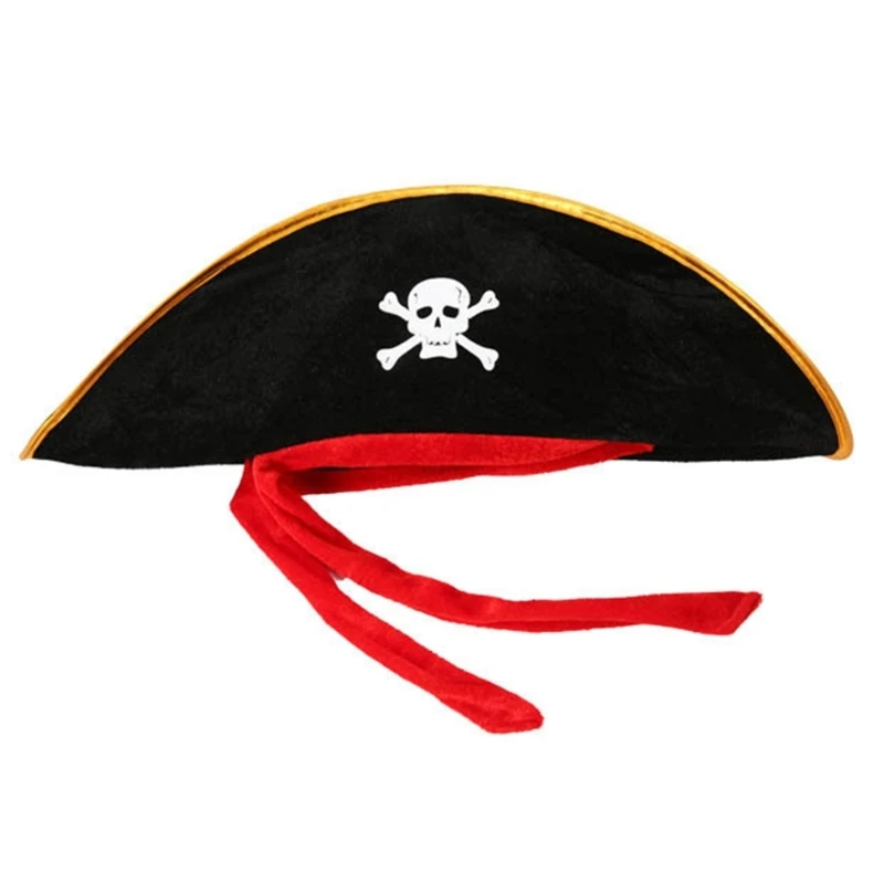 Piratų kapitono skrybėlės kaukolė Spausdinti Piratų vakarėlio skrybėlė Helovino piratų skrybėlių maskaradas