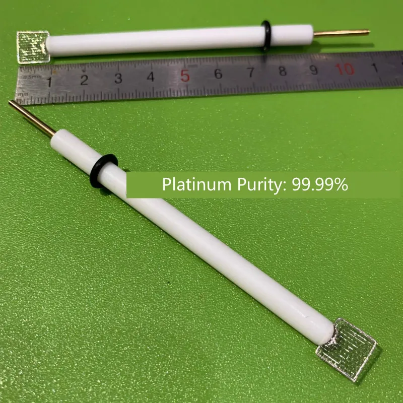 Platinos tinklelio elektrodas, elektrocheminio eksperimento asistento elektrodas, kontrastinis elektrodas. Platina yra 99,99% grynumo.