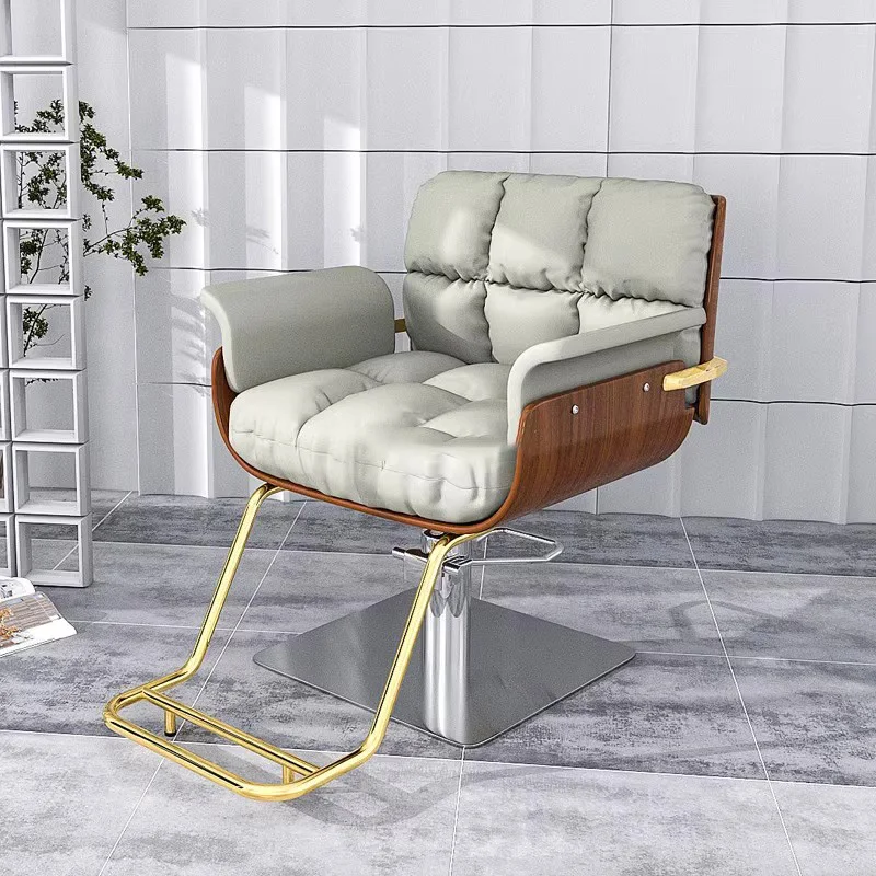 Prabangi kirpykla Salono kėdė Hidraulinė koja Nešiojama pasukama salono kėdė Grožio kirpykla Cadeira de Barbeiro baldai