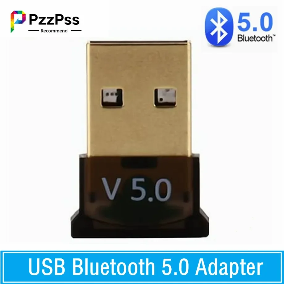 PzzPss USB Bluetooth 5.0 adapteris Raktas didelės spartos siųstuvas Mini Bluetooth 5.0 4.0 USB imtuvas PC nešiojamam kompiuteriui