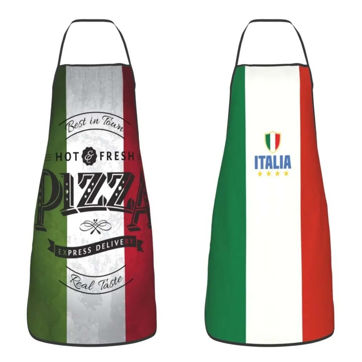 Retro Italijos vėliava Picos prijuostės Vyrai Moterys Italija Pasididžiavimas Suaugusiųjų Unisex Virtuvė Šefas Bib Tablier Virtuvė Maisto gaminimas Kepimas Sodininkystė