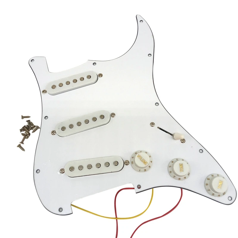Single Coil Pickup SSS elektrinė gitara pakrauta iš anksto paruošta pikapo įbrėžimo plokštelė Strat 11 Holes 3Ply ST SQ gitarai