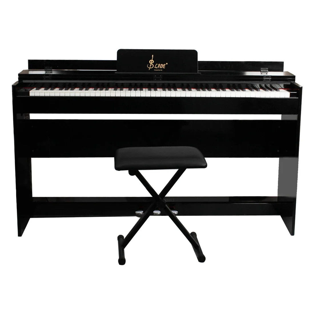 SLADE skaitmeninis elektroninis juodas fortepijonas profesionalus 88 klavišai vertikalus fortepijonas, pasvertas fortepijono suoliuko klaviatūros instrumentu
