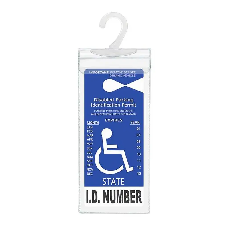 Stovėjimo plakato laikiklis Skaidrūs neįgaliųjų priedai Neįgaliųjų plakato laikiklis automobilio neįgaliųjų plakato turėtojui Garažas