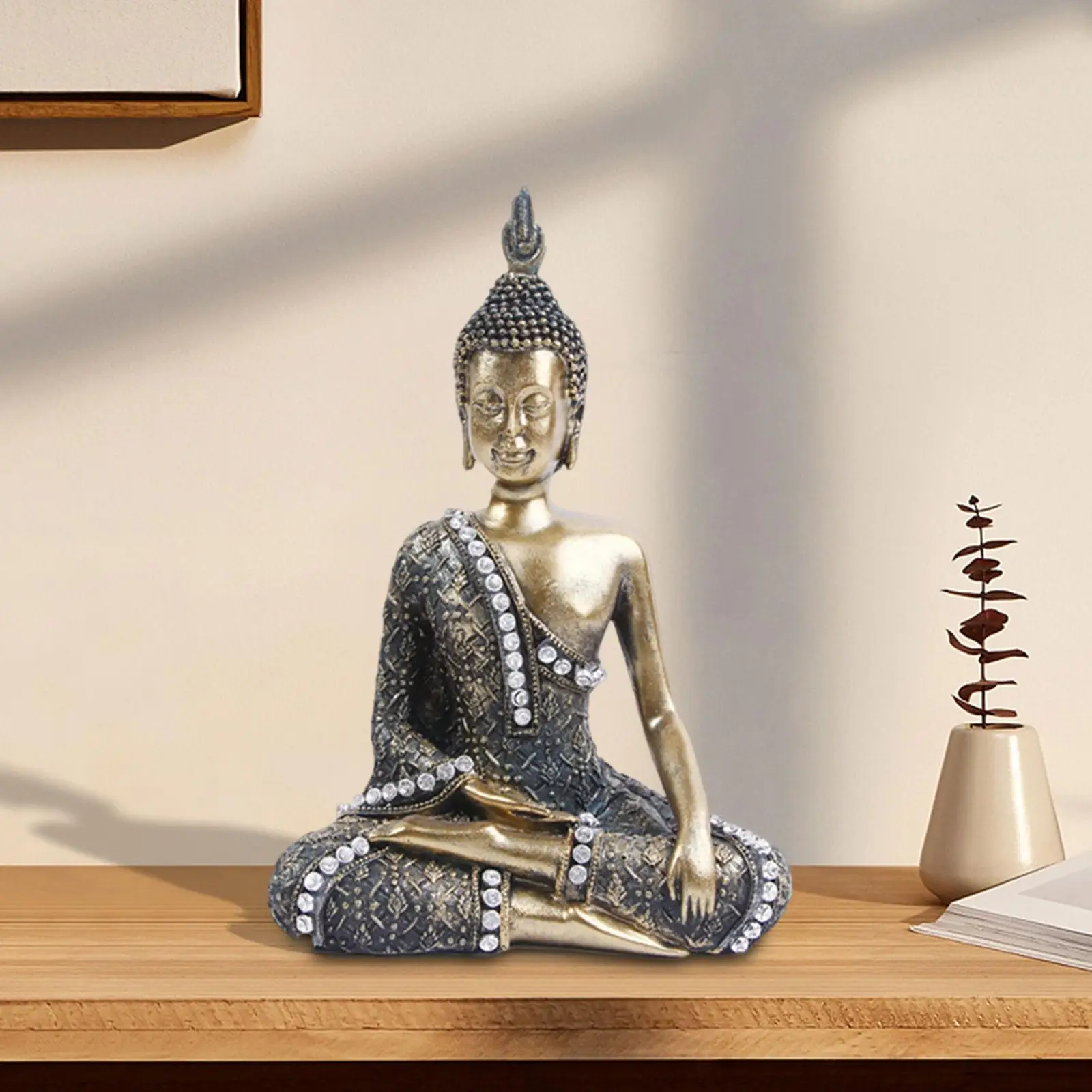Tailando Budos figūrėlės meditacijos statula stalo biuro namų ruošos dovanų dekoravimui