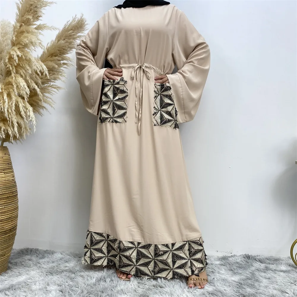 Turkija Suknelė moterims Musulman Muslim Abaya Moterys Suknelė Mada Dubajus Abaya Ilgos suknelės Moterys su varčiomis Islamo drabužiai Abaya