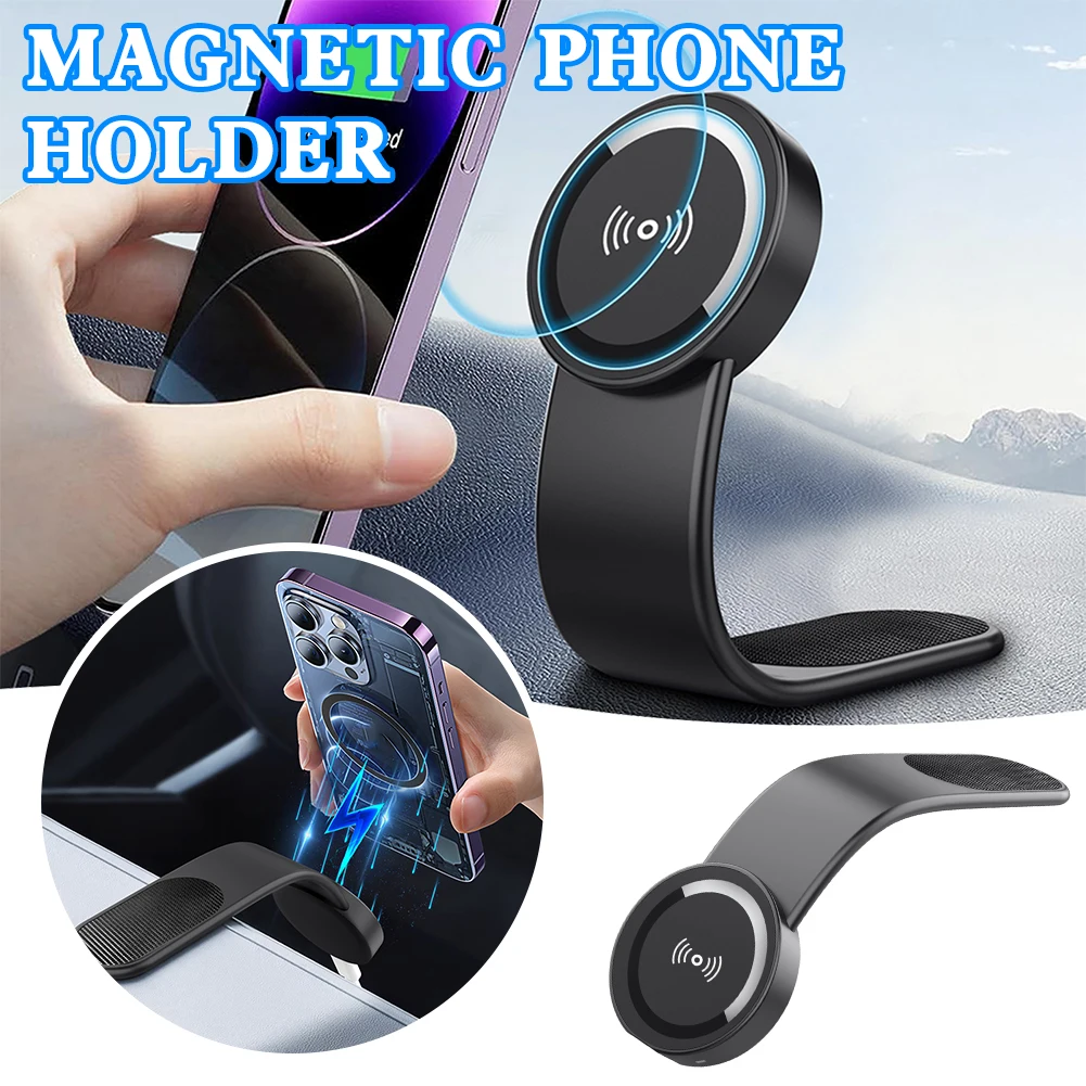 Universal Hook-and-Loop Car Magnetic Phone Stand Multifuntional Navigation Holder for Truck Auto