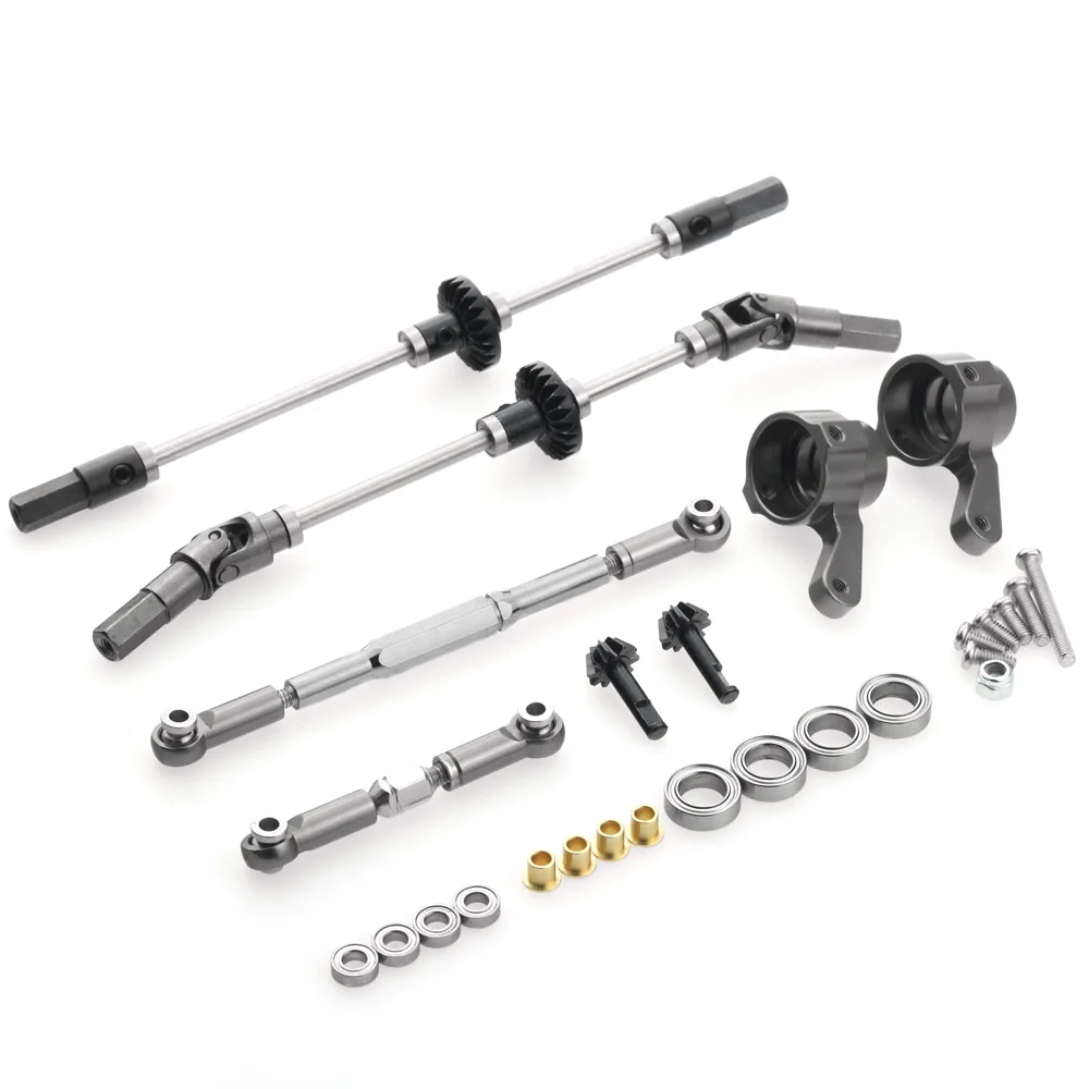 Upgrade Steel Gear Bridge Axle Gear Steering Cup Kit for MN D90 D91 MN99 MN99S 1/12 RC Car Spare Parts F+R