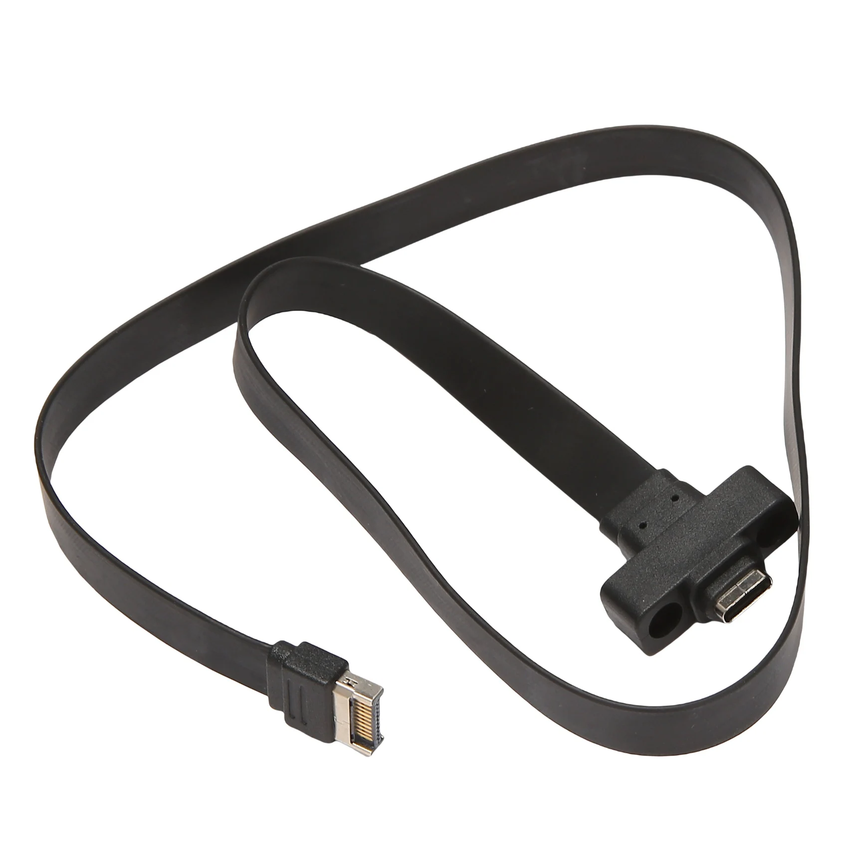 USB 3.1 Priekinio skydelio tipas nuo E iki C tipo prailginimo kabelis, Gen 2 (10 Gbit/s) vidinio adapterio kabelis, su 2 varžtais (50cm)