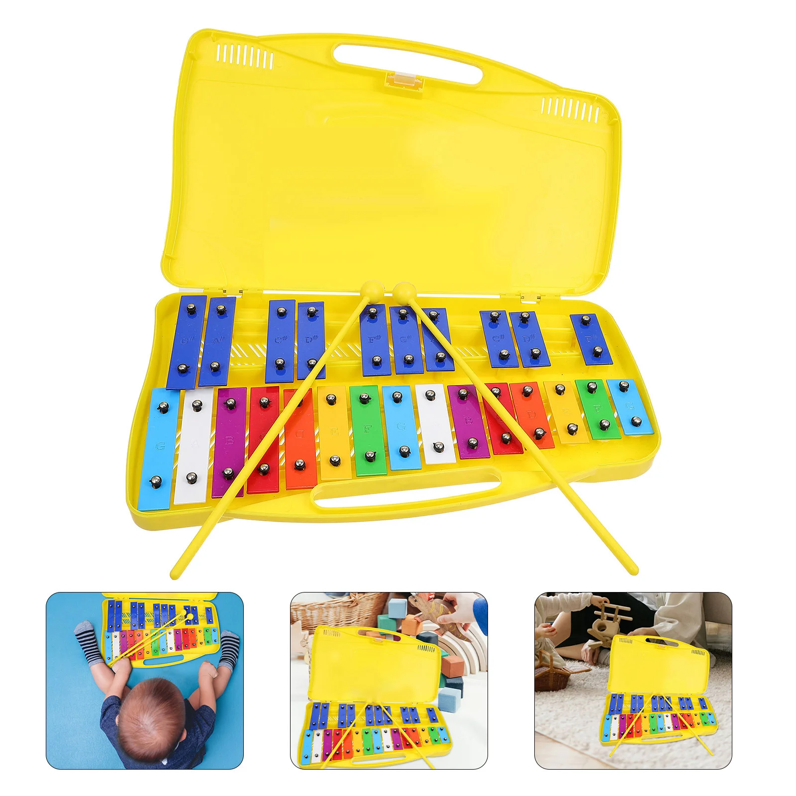 Vaikams lavinamieji žaislai 25 tonų fortepijonas, grojantis muzikos instrumentu mušamiesiems instrumentams Plastikinis vaikas