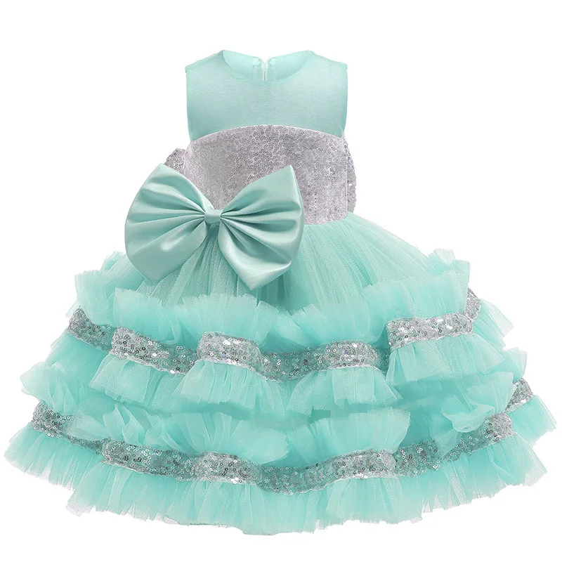 Vaikiška suknelė Princesės suknelė Mergaitės pirmojo gimtadienio vestuvinė suknelė Vakarinė suknelė Mergaitė Gėlių mergaitė Suknelė