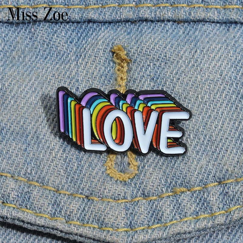 Vaivorykštės meilės emalio smeigtukai LGBTQ gėjų pasirinktinės sagės Atvartų ženkleliai Meilės pasididžiavimas Papuošalų dovana meilužiams draugams