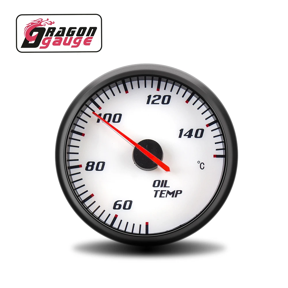 「DRAGON」60MM Universalus automatinis alyvos temperatūros matuoklis Alyvos temperatūros jutiklis Gamyklinis pardavimas Automobilių permontavimo prietaisas 12V automobiliams
